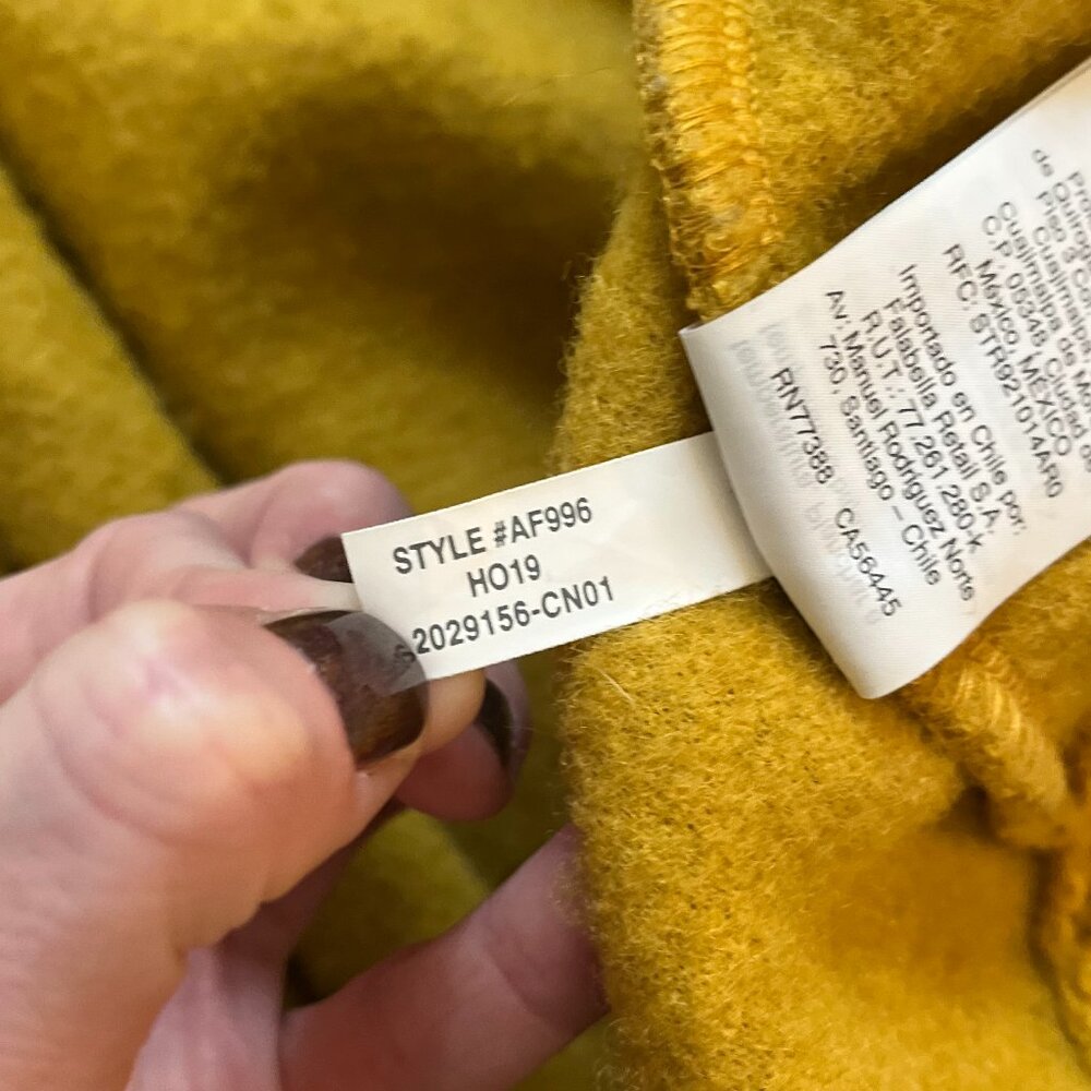*Madewell* Mustard Yellow Bouclé Bomber | Yellow Teddy Jacket | XXS | Oversized - Picture 14 of 15